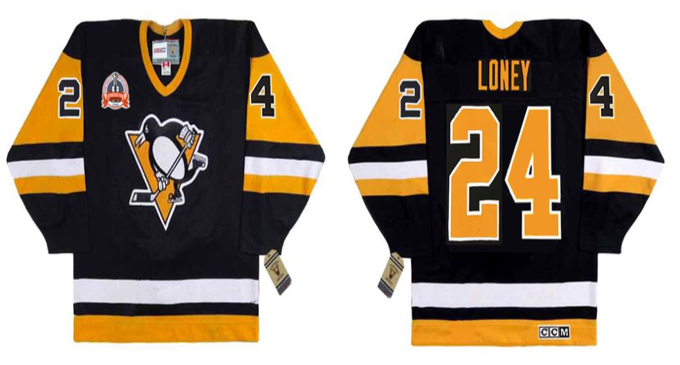 2019 Men Pittsburgh Penguins #24 Lohey Black CCM NHL jerseys